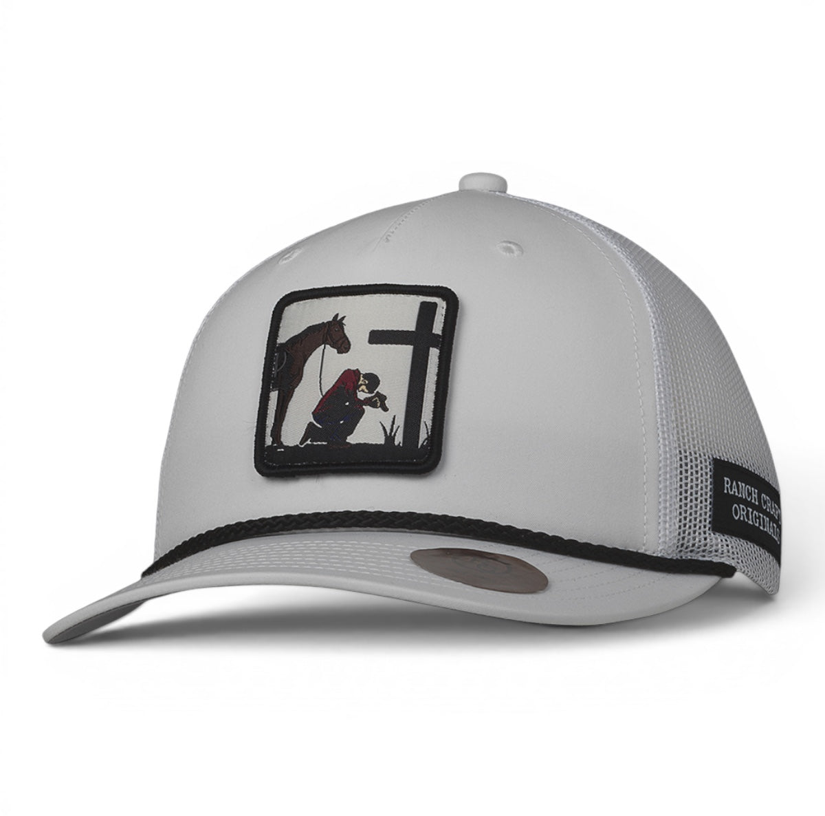 RANCH CRAFT ORIGINALS MENS CAP COWBOY PRAYER WHITE
