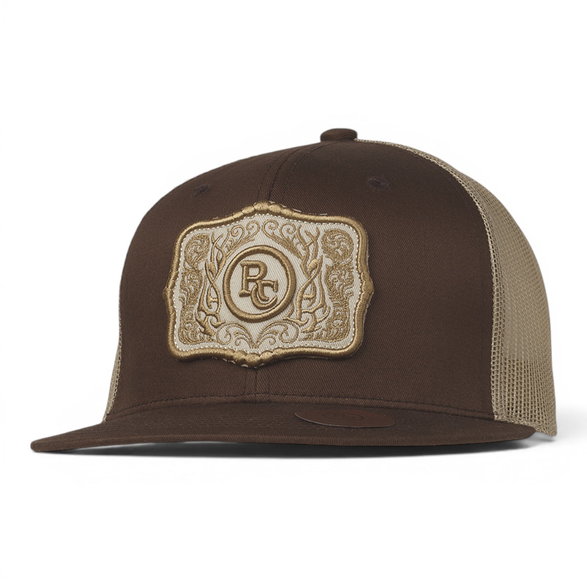 RANCH CRAFT ORIGINALS MENS SNAP BACK CAP BUCKLE PATCH BROWN