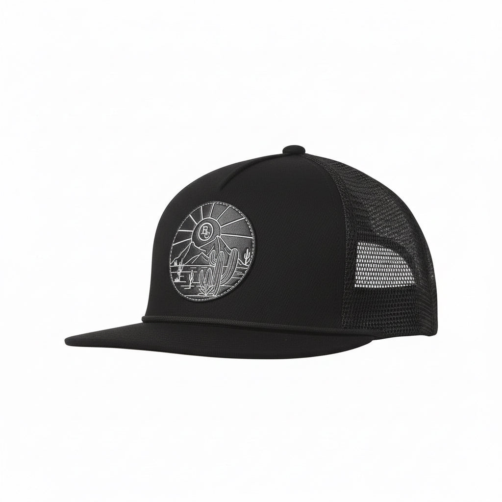 RANCH CRAFT ORIGINALS MENS SNAP BACK CAP DESERT SCENE BLACK
