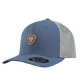ARIAT MENS CAP-FLEXFIT 110 SMALL SHIELD LOGO LIGHT BLUE