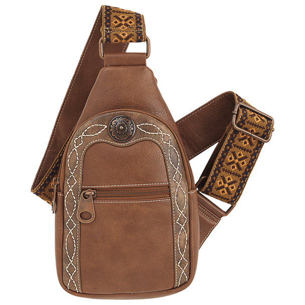 NOCONA IVY COLLECTION LADIES SLING CROSSBODY TAN