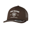 ARIAT MENS CAP SNAP BACK FOAM FRONT SCREEN PRINT BROWN