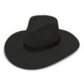 LADIES PINCH FRONT BLACK HAT