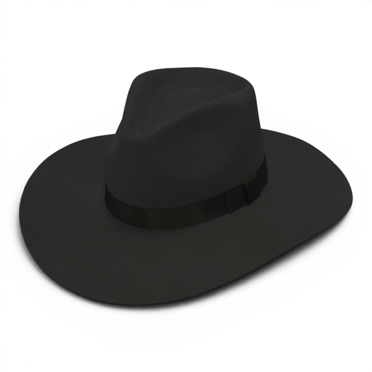 LADIES PINCH FRONT BLACK HAT
