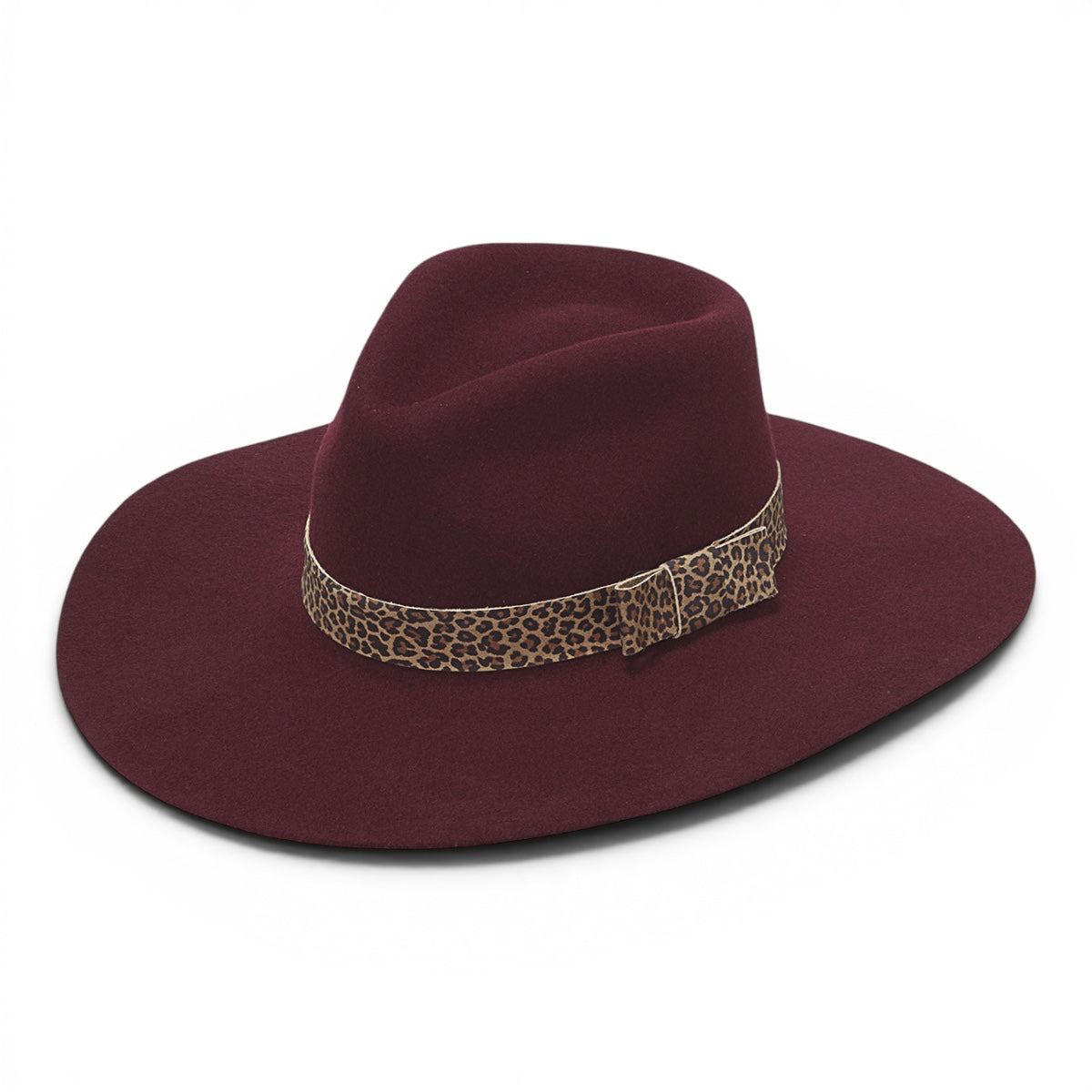 LADIES PINCH FRONT MAROON HAT