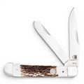 TRADITIONAL TWO BLADE TRAPPER GENUINE STAG HANDLE