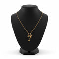 Western Bull Skull & Boot Charm Paperclip Chain Necklace: RGTUQ