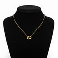 Gold Dipped Cowboy Boots Horse Shoe Charm Necklace: G