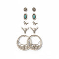 Assorted Western Five Pair Earrings Set: S