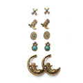 Assorted 5 Pair Western Earrings Set: G
