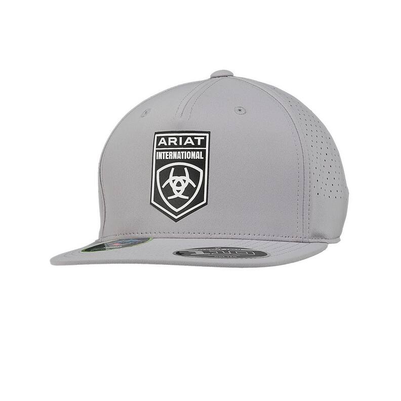 ARIAT MENS FLEXFIT 110 SNAP BACK PERFORMANCE MESH BACK GREY