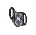 3D LEATHER KNIFE SHEATH SOUTHWESTERN WOOL BLACK