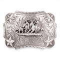 Nocona Youth Team Roper Silver Stars Rectangular Belt Buckle