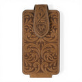 ARIAT CELL PHONE CASE SCROLLING EMBOSSED MEDIUM BROWN