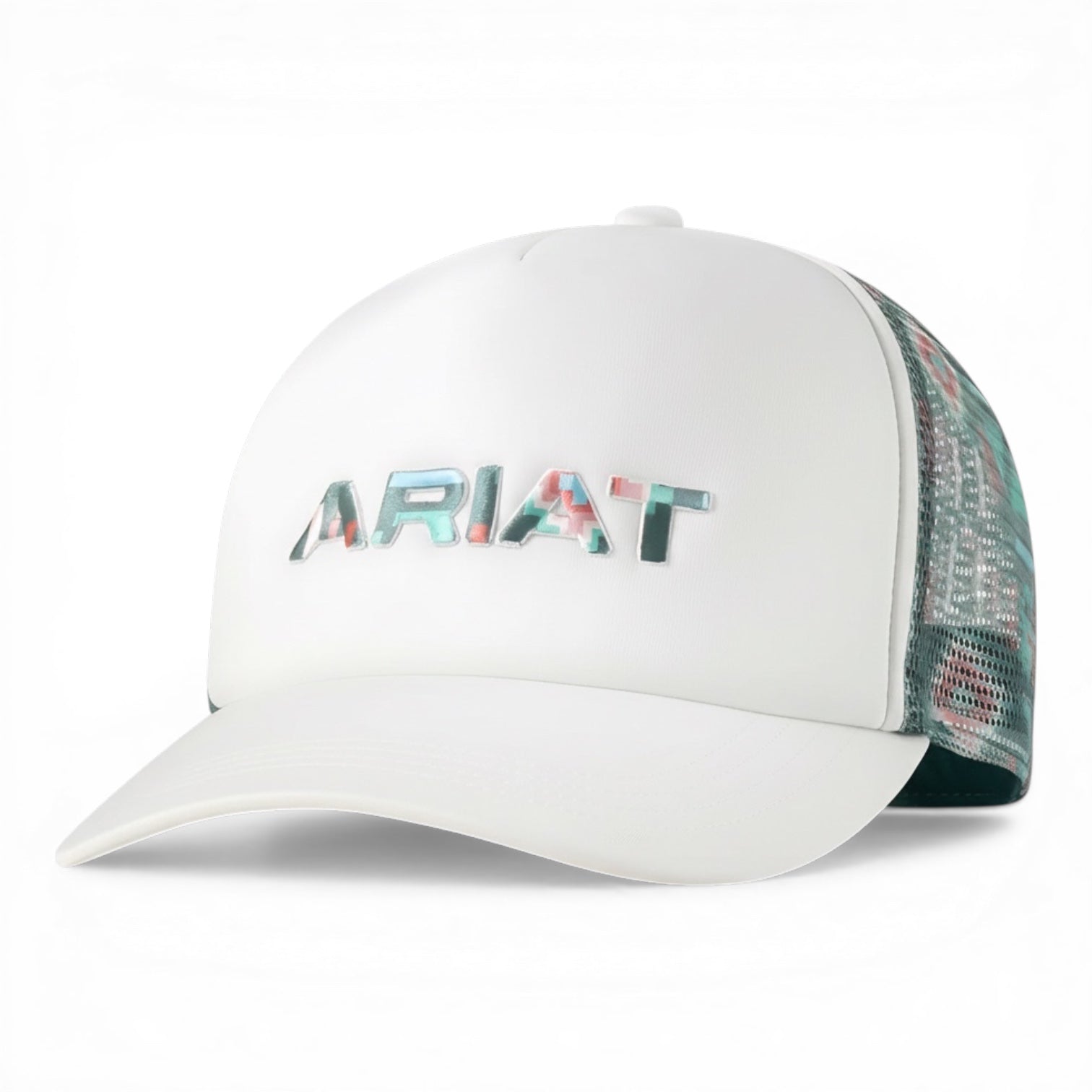ARIAT LADIES PONYFLO CAP EMBROIDERED WHITE