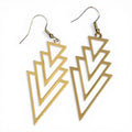 BLAZIN ROXX EARRINGS GEOMETRIC TRIANGLES GOLD