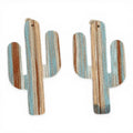 EARRING CACTUS GD MULTICOLORED