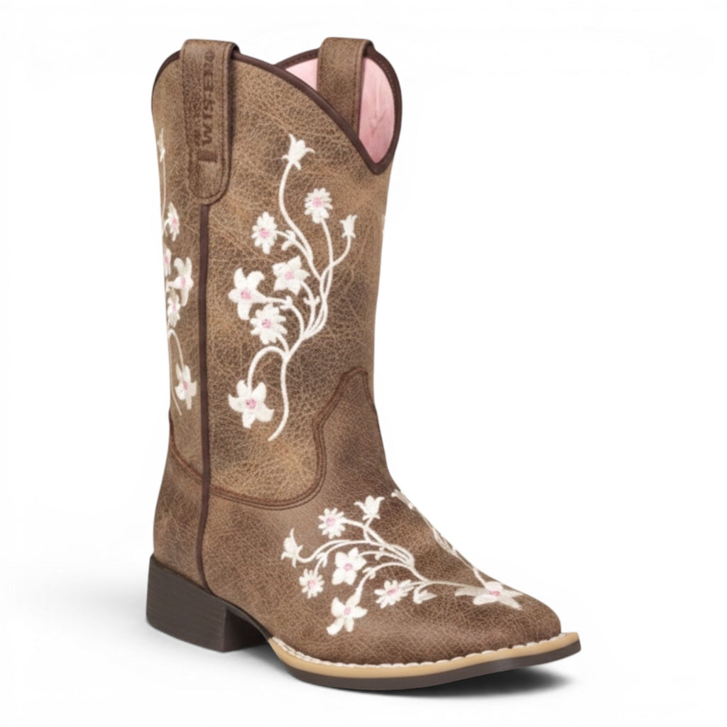 TWISTER LILY STYLE BOOTS YOUTH GIRLS GREY BROWN
