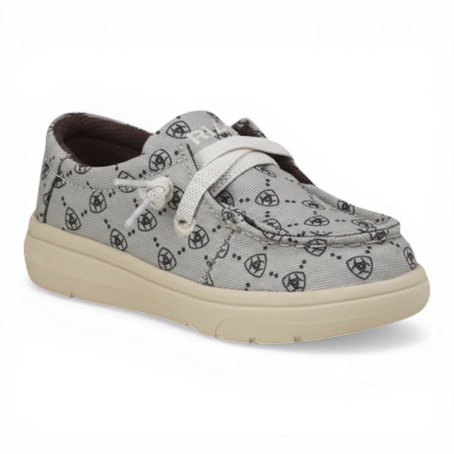 ARIAT HILO GIRLS CASUAL SHOE LOGO PRINT GREY