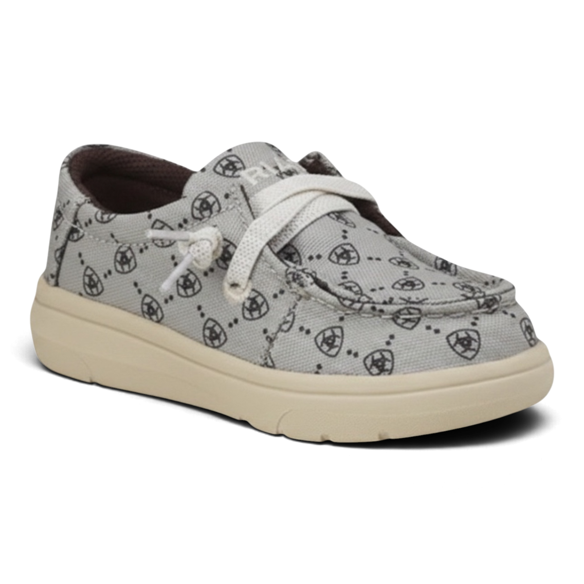ARIAT HILO GIRLS CASUAL SHOE LOGO PRINT GREY