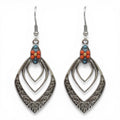 GRADUATED DIAMOND SHAPE SIL EARRINGS