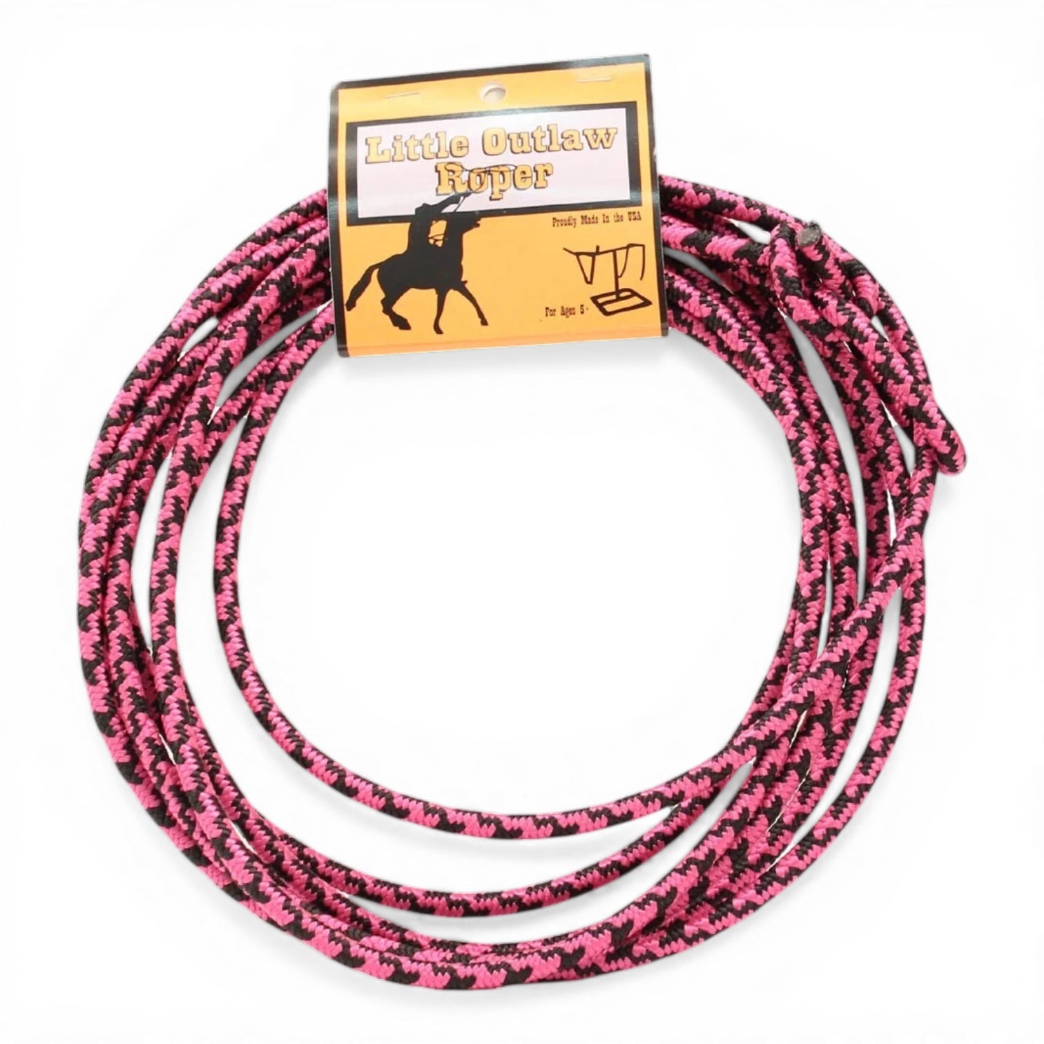 LITTLE OUTLAW ROPE PINK/BLACK