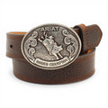ARIAT BROWN LEATHER BOYS WESTERN BELT