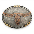 NOCONA OVAL LONGHORN BUCKLE MULTI COLOR