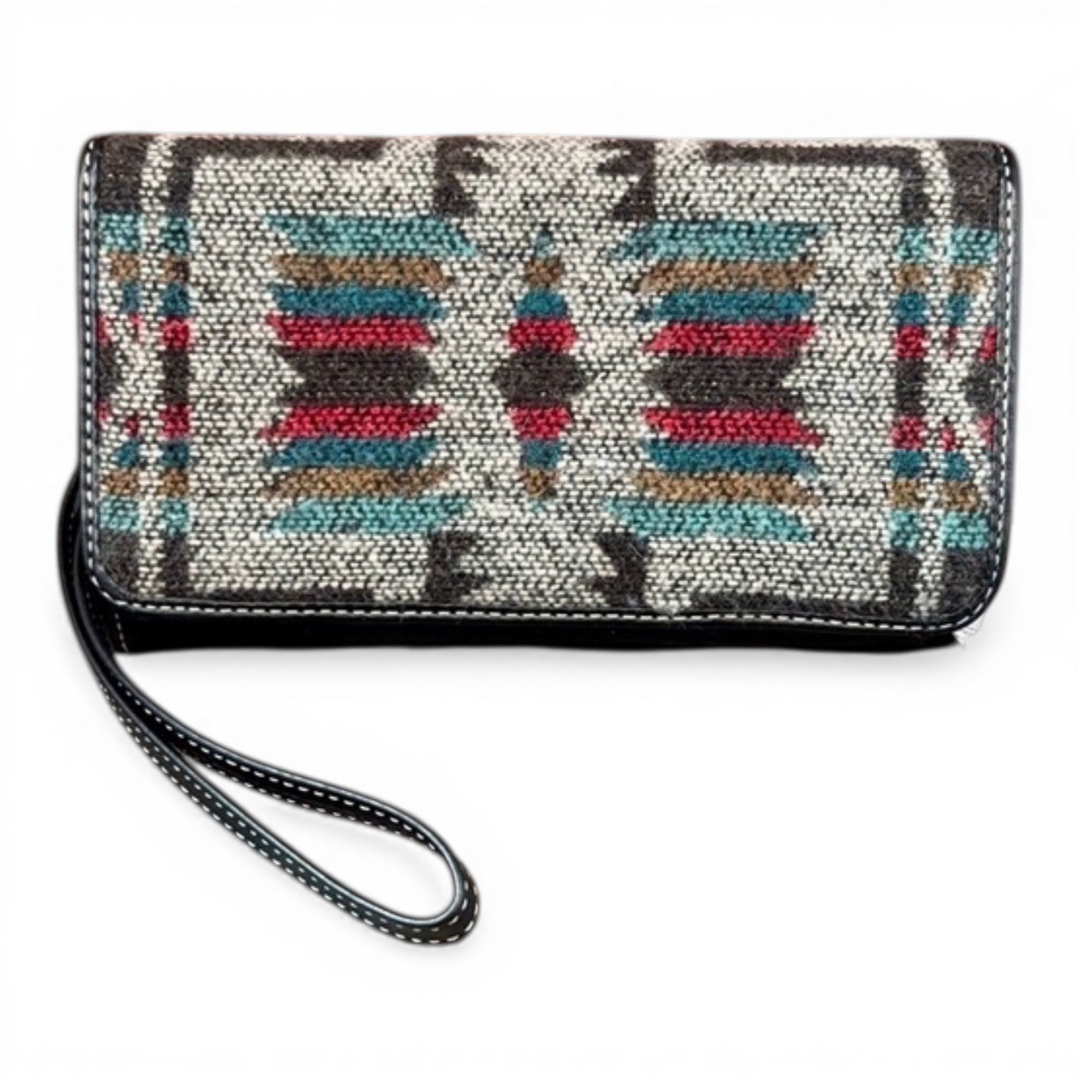 Nocona Black Diamond/Cross Pattern Charlene Wallet w/Wristlet