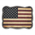 NOCONA RECTANGLE USA FLAG DESIGN BUCKLE
