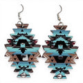 BLAZIN ROXX EARRINGS WOODEN CUTOUT SOUTHWESTERN