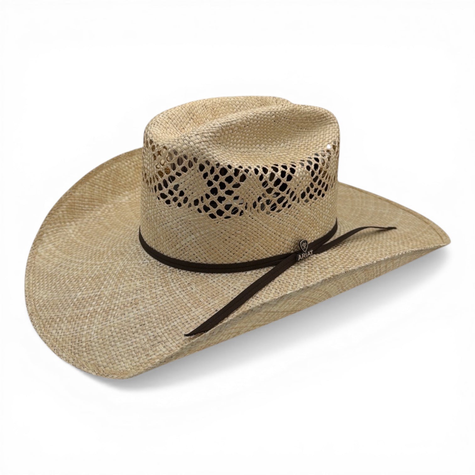 ARIAT SISAL NATURAL 2 CORD CHOCOLATE BAND DOUBLE S