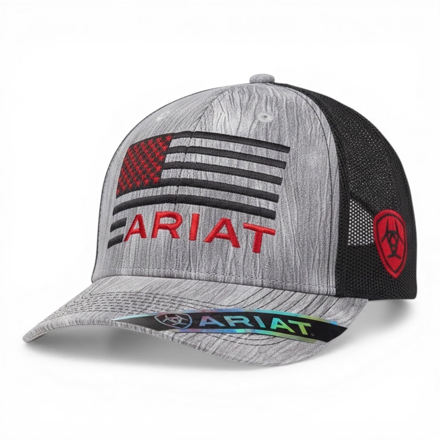 ARIAT YOUTH AMERICAN FLAG EMBROIDERED GY/WH