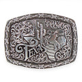 NOCONA MENS RECTANGLE TEXAS CACTUS HORSE BUCKLE