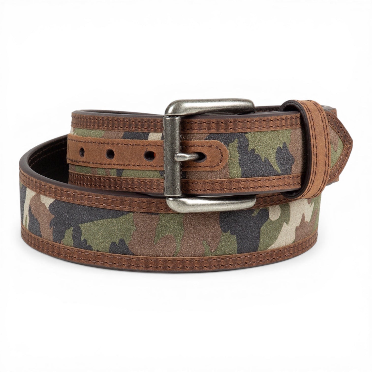 ARIAT MENS WORK BELT 1 1/2" CAMO INLAY MULTICOLOR