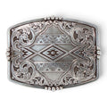 NOCONA MENS RECTANGLE AZTEC FLORAL BUCKLE