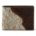 NOCONA BIFOLD WALLET TOOLED CALF HAIR BROWN