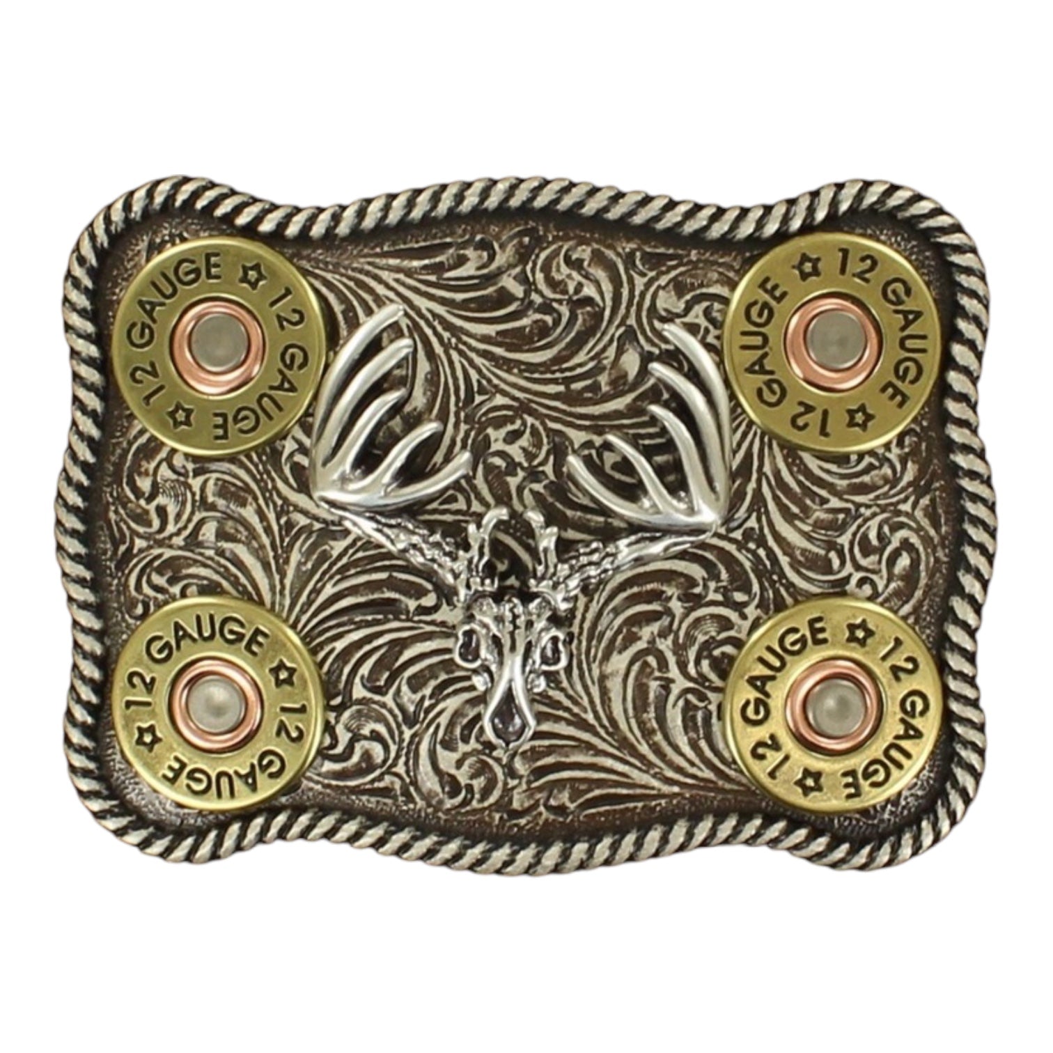 NOCONA MENS SKULL SHOTGUN SHELL BUCKLE