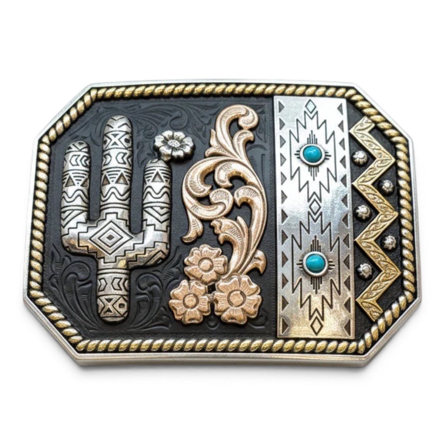 BLAZIN ROXX LADIES BUCKLE CACTUS TURQUOISE MULTI FINISH