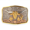 RECTANGLE LONGHORN CACTUS ANTIQUE SILVER AND ANTIQUE GOLD1