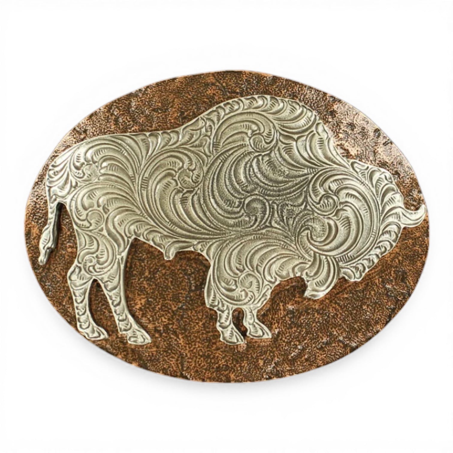 Nocona Men's Copper Buffalo Belt Buckle