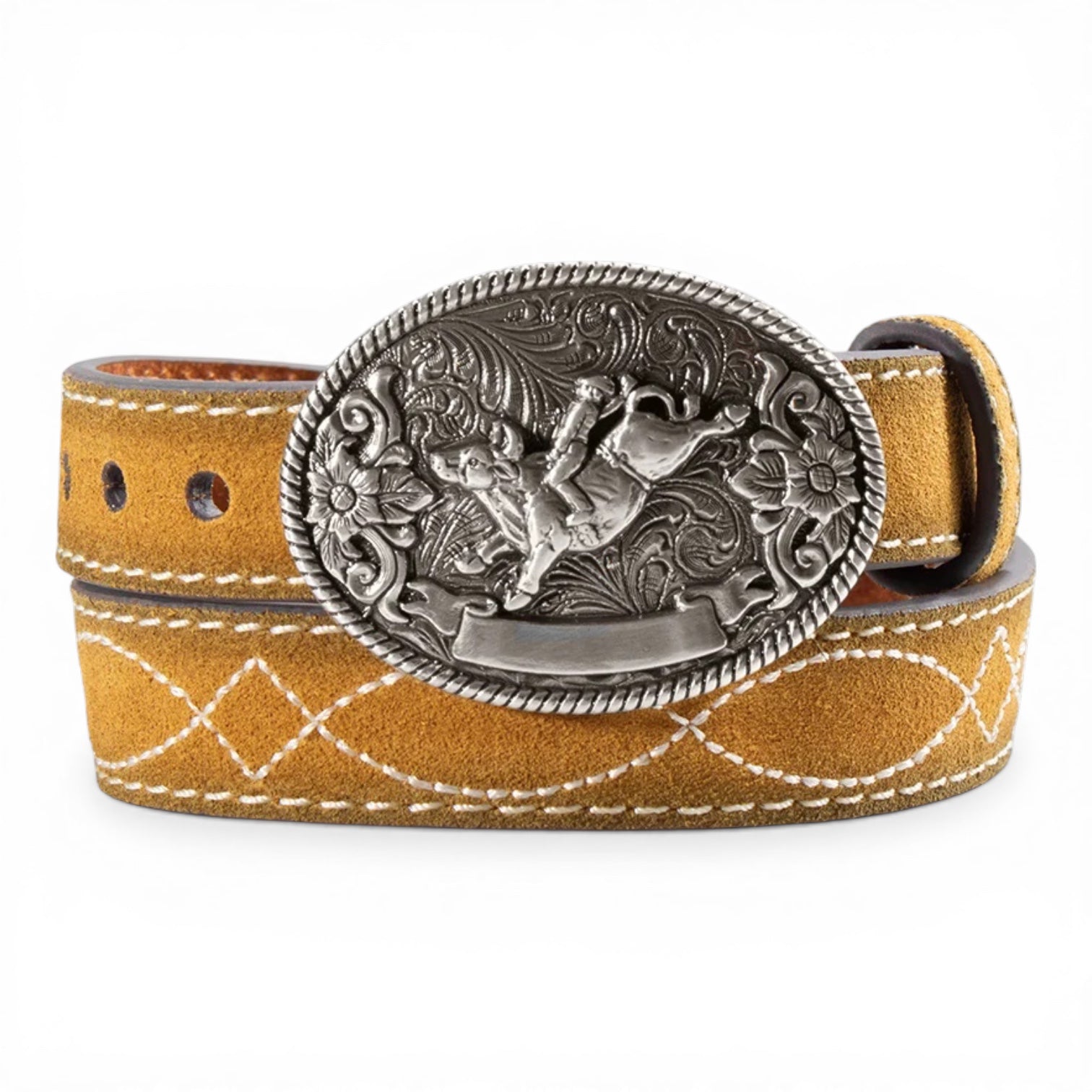 NOCONA INFANT BOYS BELT 3/4 BOOT STITCH ROUGHOUT TAN