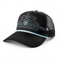 ARIAT LADIES PONYFLO CAP SNAP BACK ROPE BOOT STITCH TURQUOISE