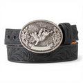 NOCONA INFANT BELT 3/4" SCROLLING EMBOSSED BLACK