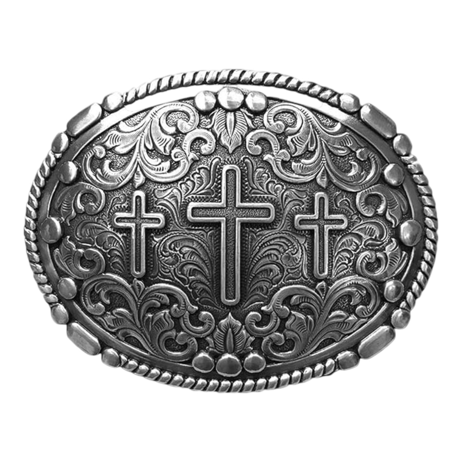 NOCONA MENS TRIPLE CROSS OVAL BUCKLE