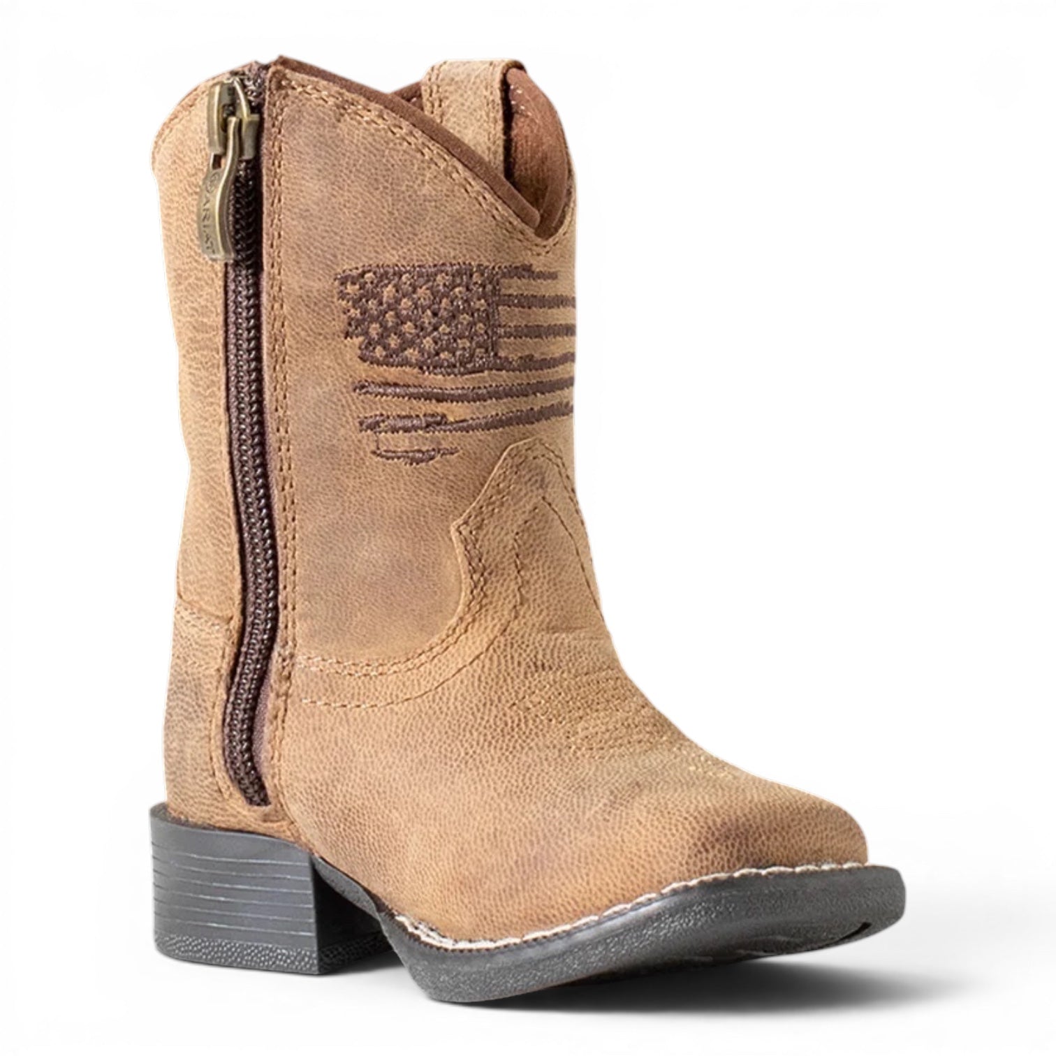 ARIAT ANTHEM PATRIOT STYLE LIL’ STOMPERS TODDLER BOOTS BROWN