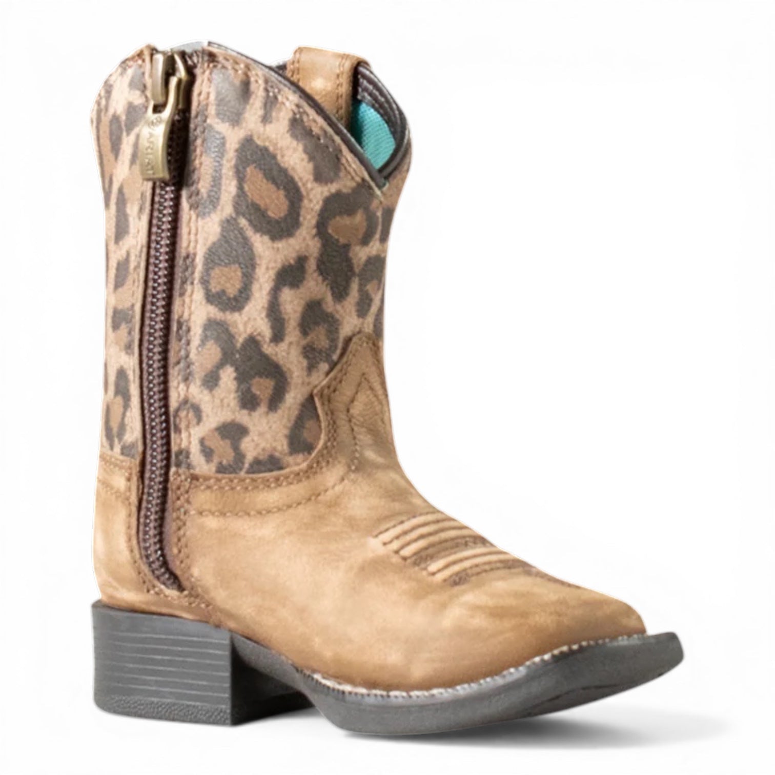 ARIAT SAVANNA STYLE LIL’ STOMPERS TODDLER BOOTS BROWN TAN