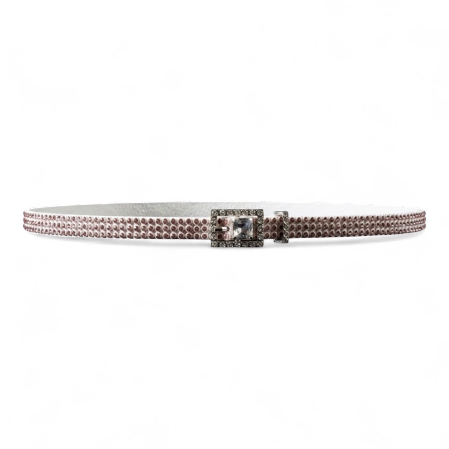 3D WHITE WITH PINK CRYSTALS HATBAND