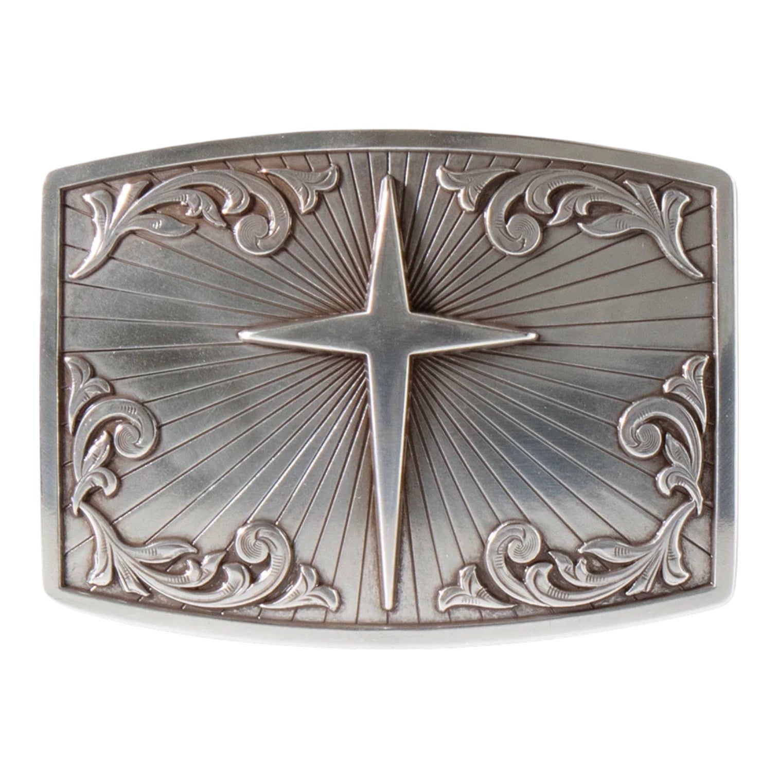 NOCONA MENS BUCKLE RECTANGLE FLORAL CROSS