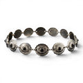 3D CHAIN HATBAND 1" CONCHO STONE BLACK